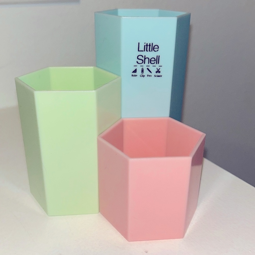 1pc Plastic Hexagonal Pen Holder (Make Up Brush Holder)